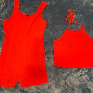 SHEIN body suit . SHEIN crop top.